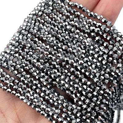 Transparent Electroplate Glass Beads Strands EGLA-A039-T2mm-UA05-1