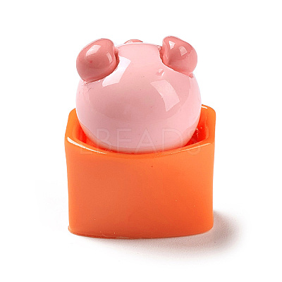 Opaque Resin Cute Pig Imitation Food Decoden Cabochons CRES-M016-01B-1