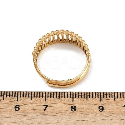 304 Stainless Steel Cuff Open Rings for Women RJEW-H255-01G-09-1