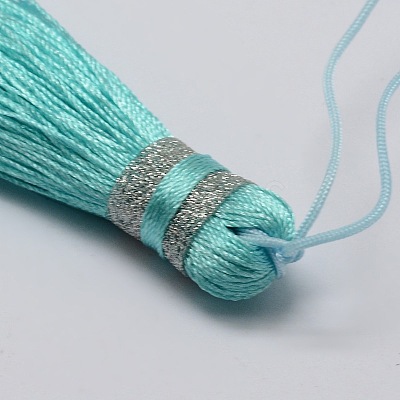 Nylon Tassels Big Pendant Decorations HJEW-L010-07-1