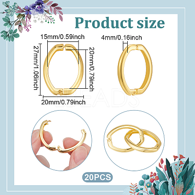 20Pcs Brass Twister Clasps KK-UN0005-31-1