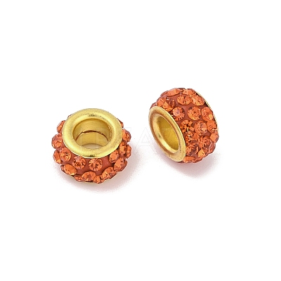 Alloy Rhinestone Clay Pave Beads ALRI-D300-04G-05-1