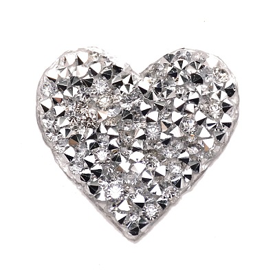 Heart Glitter Hotfix Rhinestone DIY-WH0268-17B-1