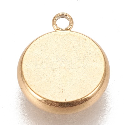 Ion Plating(IP) 304 Stainless Steel Pendant Cabochon Settings X-STAS-K202-03D-G-1
