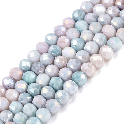 Ombre Effect Dyed Glass Beads Strands GLAA-C023-02-C24-1
