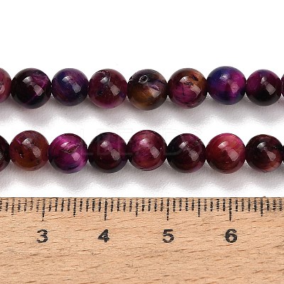 Natural Tiger Eye Beads Strands G-B133-A02-6mm-10-1