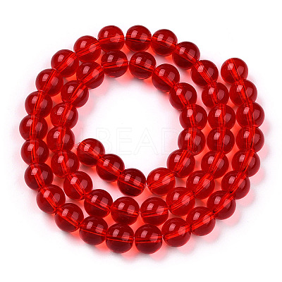 Transparent Glass Beads Strands X-GLAA-T032-T8mm-09-1
