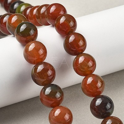 Natural Multi-Color Agate Beads Strands G-A261-B22-14mm-1
