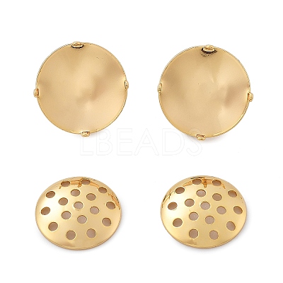 Brass Studs Earring Findings KK-K382-16A-G-1