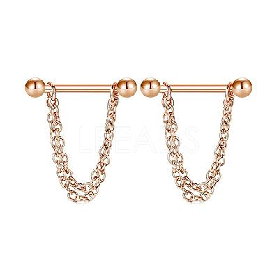 304 Stainless Steel Nipple Rings WG03B2E-11-1