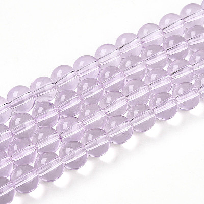 Baking Paint Transparent Glass Beads X1-DGLA-N006-8mm-05-1