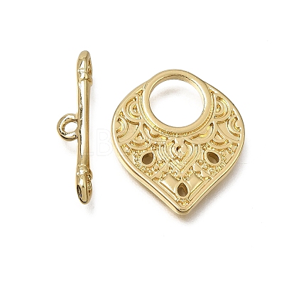 Brass Toggle Clasps KK-CJC6001-01A-G-RS-1