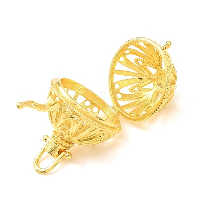 Brass Cage Pendants KK-CBA8ACD-07G-1