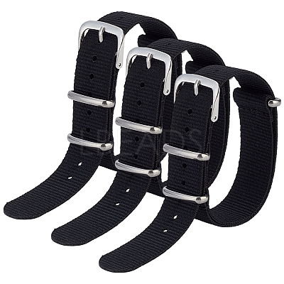 3Pcs Nylon Watch Bands AJEW-OC0015-63A-1