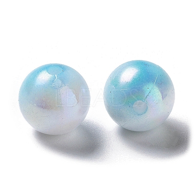 Two Tone Opaque Acrylic Beads SACR-P024-01B-W09-1