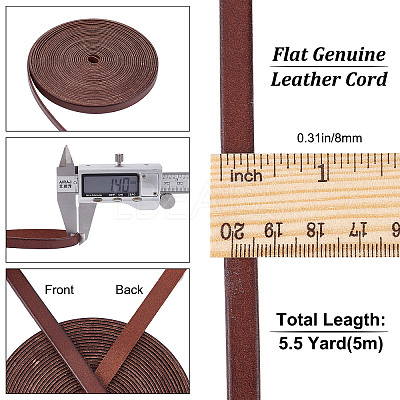 Flat Leather Jewelry Cord WL-GF0001-06B-02-1