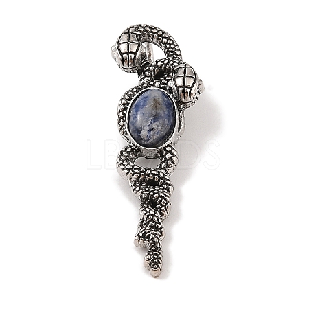 Natural Blue Spot Jasper Pendants G-A224-03AS-07-1