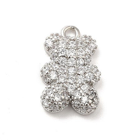 Brass Micro Pave Cubic Zirconia Pendants KK-Q772-05P-1