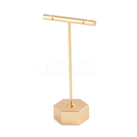 Aluminum Alloy T- Shape Earring Display Stand EDIS-WH0005-07G-A-1