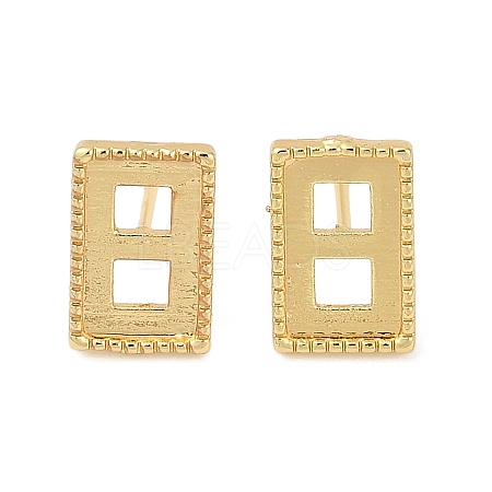 Brass Stud Earring Findings KK-F891-11G-1