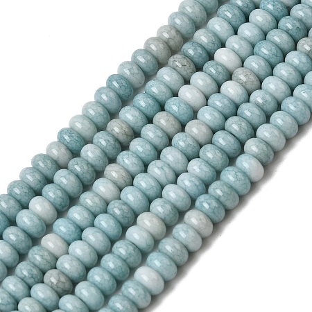 Cracked Opaque Glass Beads Strand X-GLAA-D306-A07-1