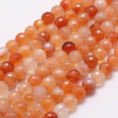 Natural Red Agate Beads Strands X-G-D840-34-6mm-1