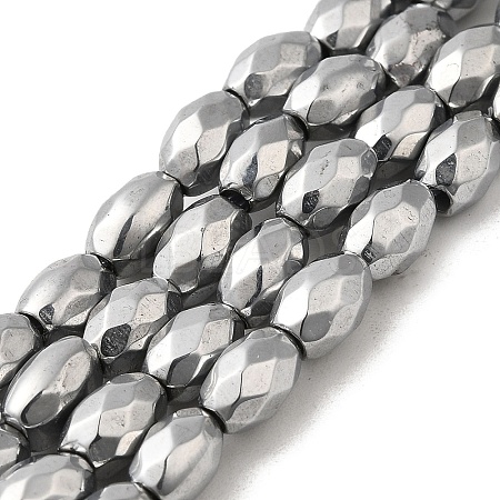 Electroplated Strong Magnetic Synthetic Hematite Beads Strands G-P518-02E-1