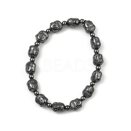 Synthetic Non-Magnetic Hematite Beaded Bracelets BJEW-E084-05-1