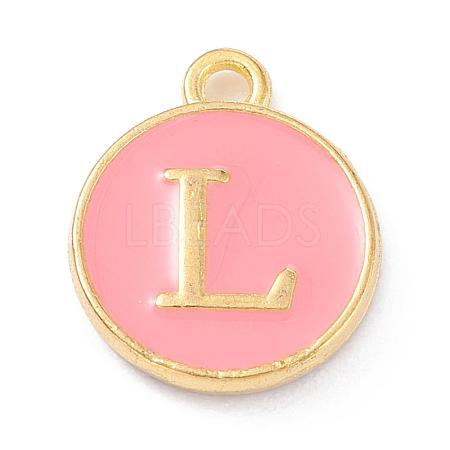 Golden Plated Alloy Enamel Charms X-ENAM-Q437-14L-1