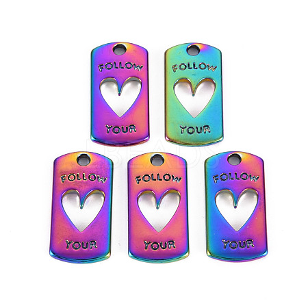 Rainbow Color Alloy Pendants PALLOY-S180-239-NR-1