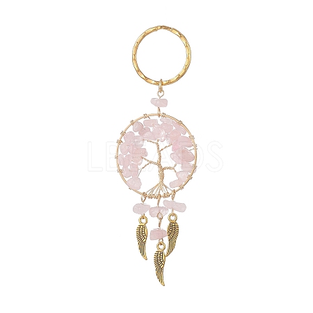 Woven Net/Web with Wing Pendant Keychain KEYC-JKC00481-01-1