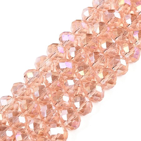 Electroplate Glass Beads Strands EGLA-A044-T8mm-B21-1