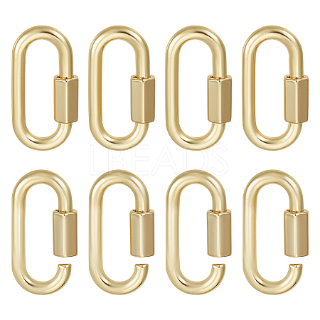 6Pcs Alloy Screw Carabiner Lock Charms FIND-UN0003-31LG-1