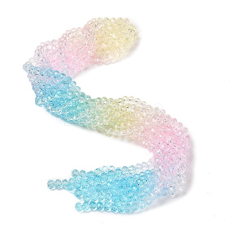 Transparent Painted Glass Beads Strands X1-DGLA-A034-T8mm-A21-1