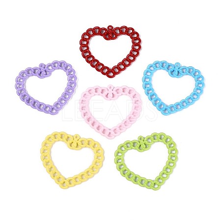 Spray Painted Alloy Pendants PALLOY-T092-89M-1