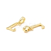 Rack Plating Eco-Friendly Brass Letter Pendants KK-K265-02G-L-2