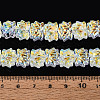 Baking Paint Electroplate Transparent Glass Beads Strands EGLA-N020-04I-4