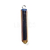 Electroplated Natural Quartz Pendants G-P315-B01-06P-1