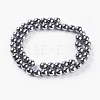 Synthetic Magnetic Hematite Beads Strands G-H1098-1-2