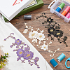  6Pcs 3 Colors Flower Pattern Computerized Embroidered Appliques DIY-NB0008-34-5