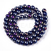 Electroplate Opaque Glass Beads Strands GLAA-T032-P6mm-AB03-3