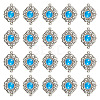 Tibetan Style Alloy with Resin Imitation Turquoise Connector Charms FIND-TAC0035-47AS-07-1