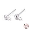 925 Sterling Silver Stud Earring Findings STER-S002-48-6
