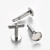 Tarnish Resistant 304 Stainless Steel Cufflinks Settings STAS-E471-03B-P-2