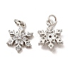 Rack Plating Brass Micro Pave Cubic Zirconia Charms KK-E081-15P-1