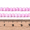 Anti-Tarnish Electroplate Glass Beads Strands X-EGLA-T021-4mm-15-01-4