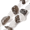 Natural Quartz Crystal and Smoky Quartz Beads Strands G-S386-C16-2