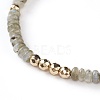 Natural Labradorite Braided Bead Bracelets BJEW-O175-C02-2