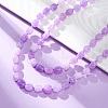 Natural Dyed Malaysia Jade Tumble Stone Nuggets Beaded Long Necklaces for Women NJEW-F340-A03-1
