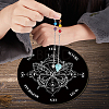 CREATCABIN 1Pc Chakra Gemstones Dowsing Pendulum Pendants FIND-CN0001-15L-7